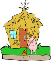 175x212 Three Little Pigs Book Clipart
