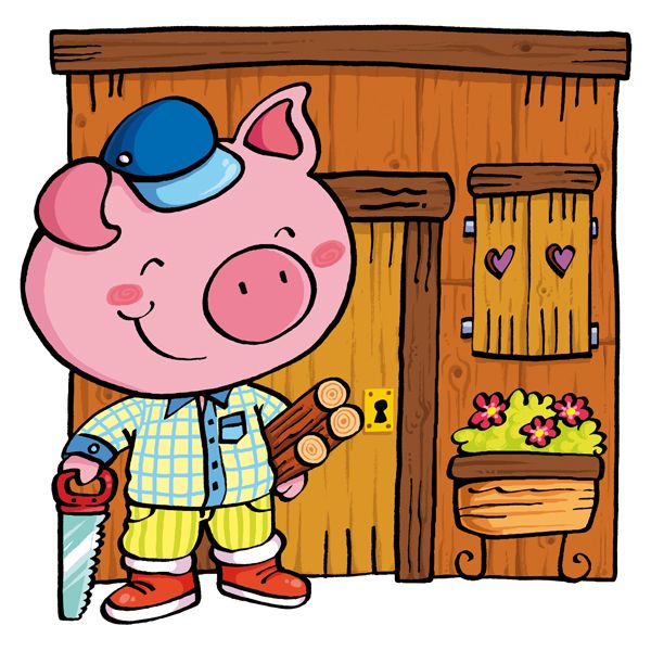 600x600 Characters From The Three Little Pigs Story. Form Puzzles