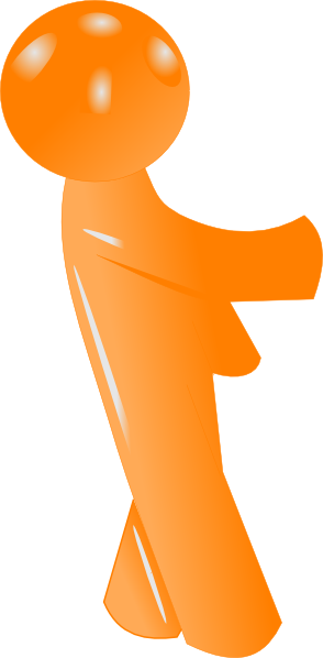 294x598 3d Orange Man Clip Art