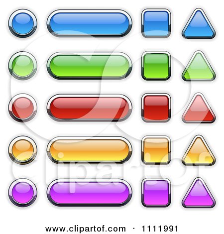 450x470 Clipart 3d Colorful Chrome Outlined Glass Icons In Different