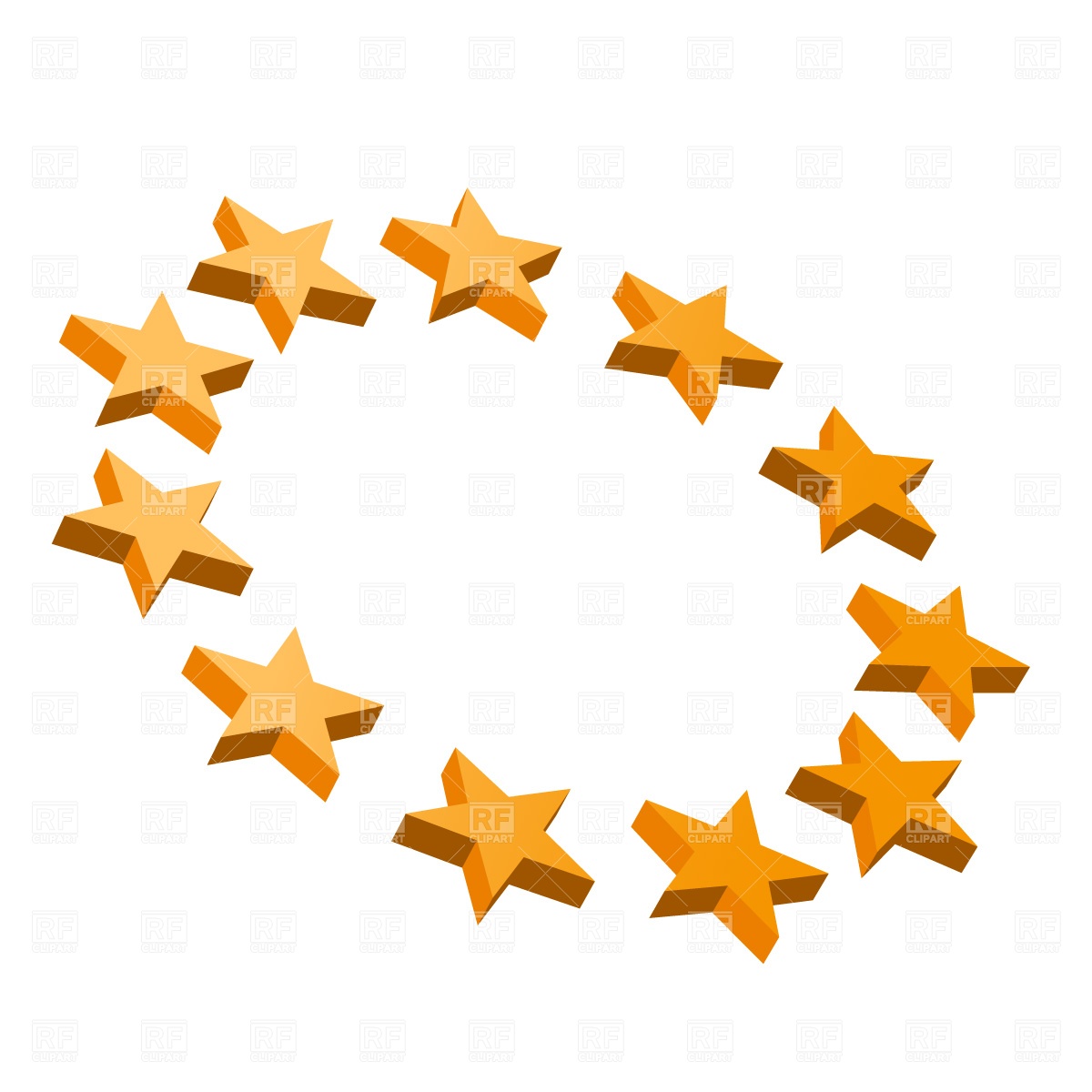 1200x1200 Euro Stars Circle Free Download Vector Clip Art Image