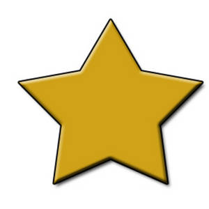 300x300 Free Clipart Picture Of A 3d Gold Star