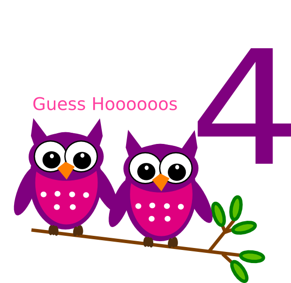 600x582 4th Birthday Owl Clip Art