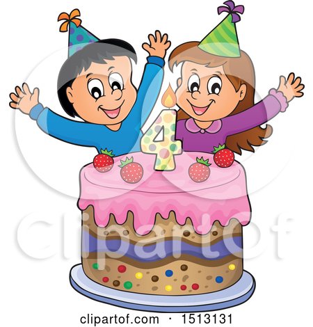 450x470 Royalty Free (Rf) Fourth Birthday Clipart, Illustrations, Vector