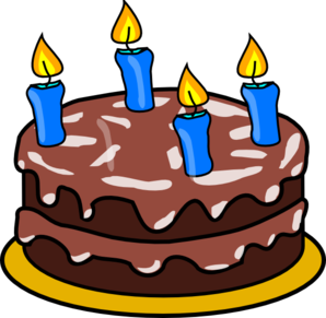 298x291 Birthday Cake Four Candles Clip Art