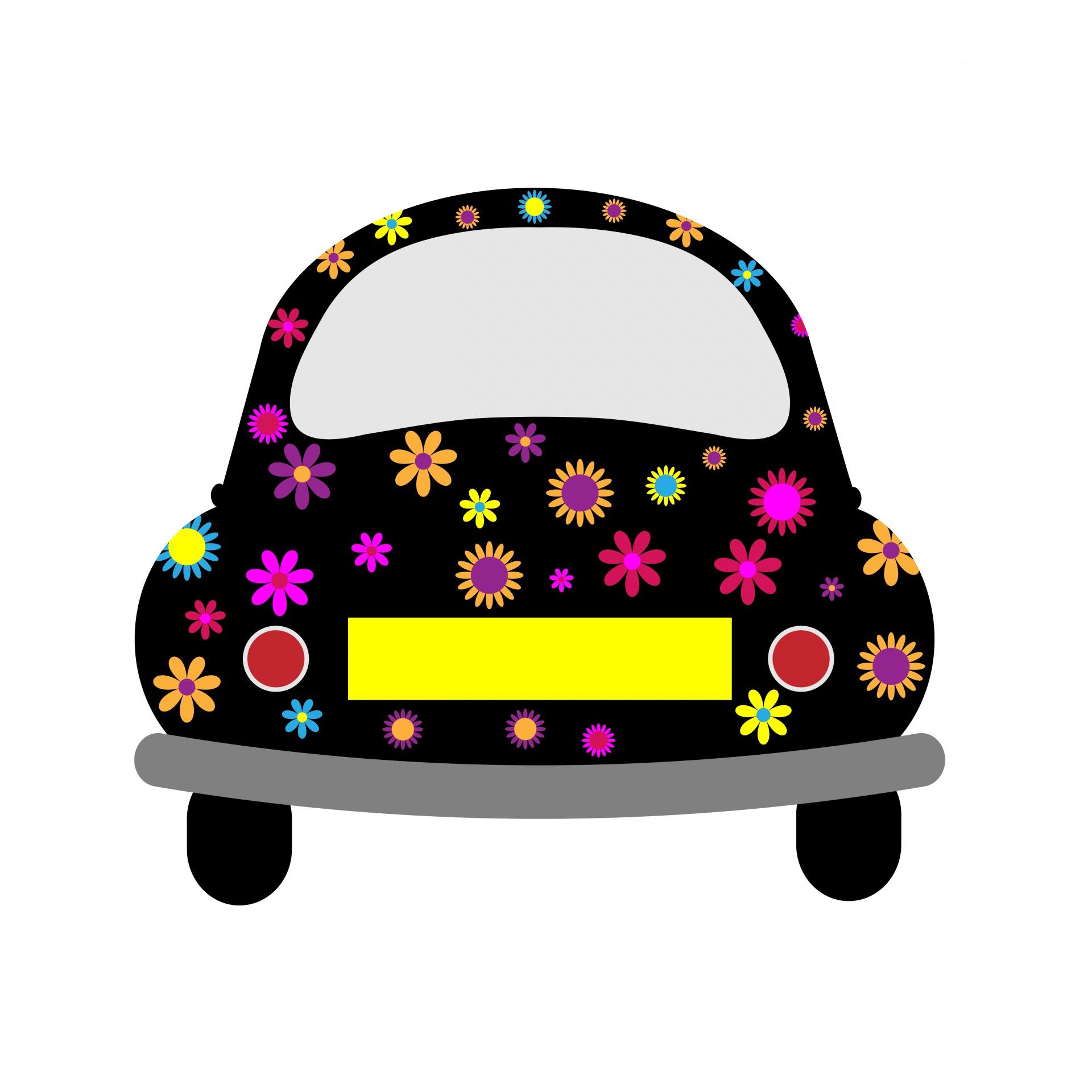 1920x1920 Red Flower Clipart 60's Flower Power