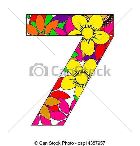 450x470 Number Clipart Seven
