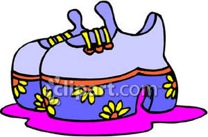 300x197 Platform Shoes From The 70's Royalty Free Clipart Picture