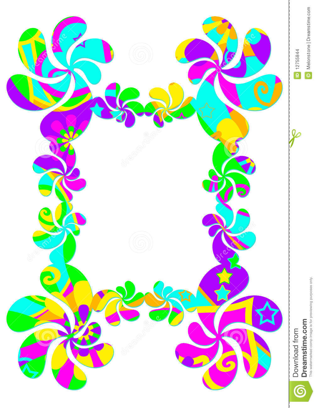 1009x1300 70s Border Clipart