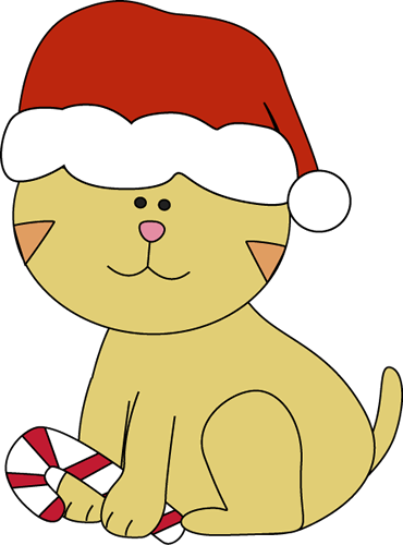 370x500 Cat Christmas Clipart