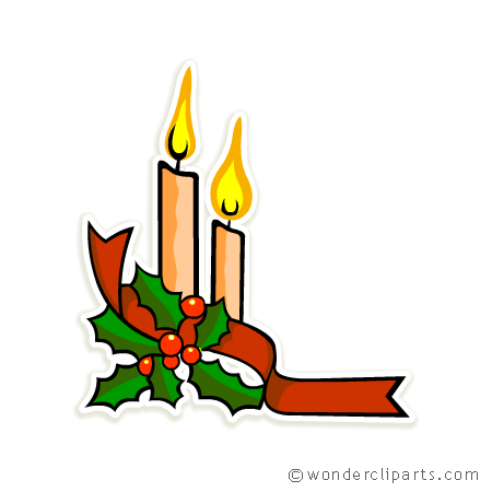450x450 Christmas Candlelight Clipart Border