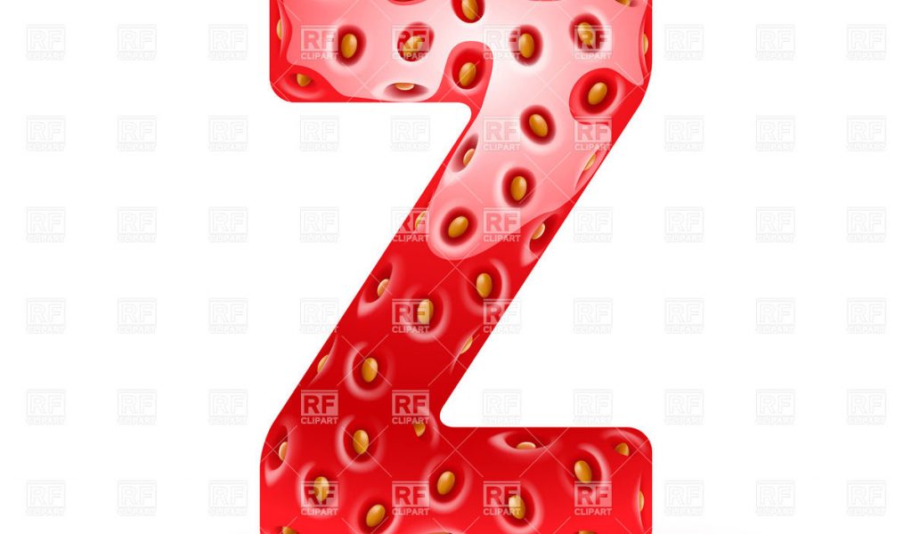 1024x600 Letter A To Z Style Strawberry Style Font, Letter Z Royalty Free