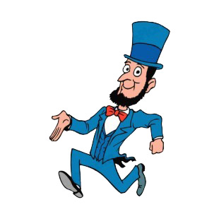 310x310 United States Abraham Lincoln Walking Symbols And History Decals