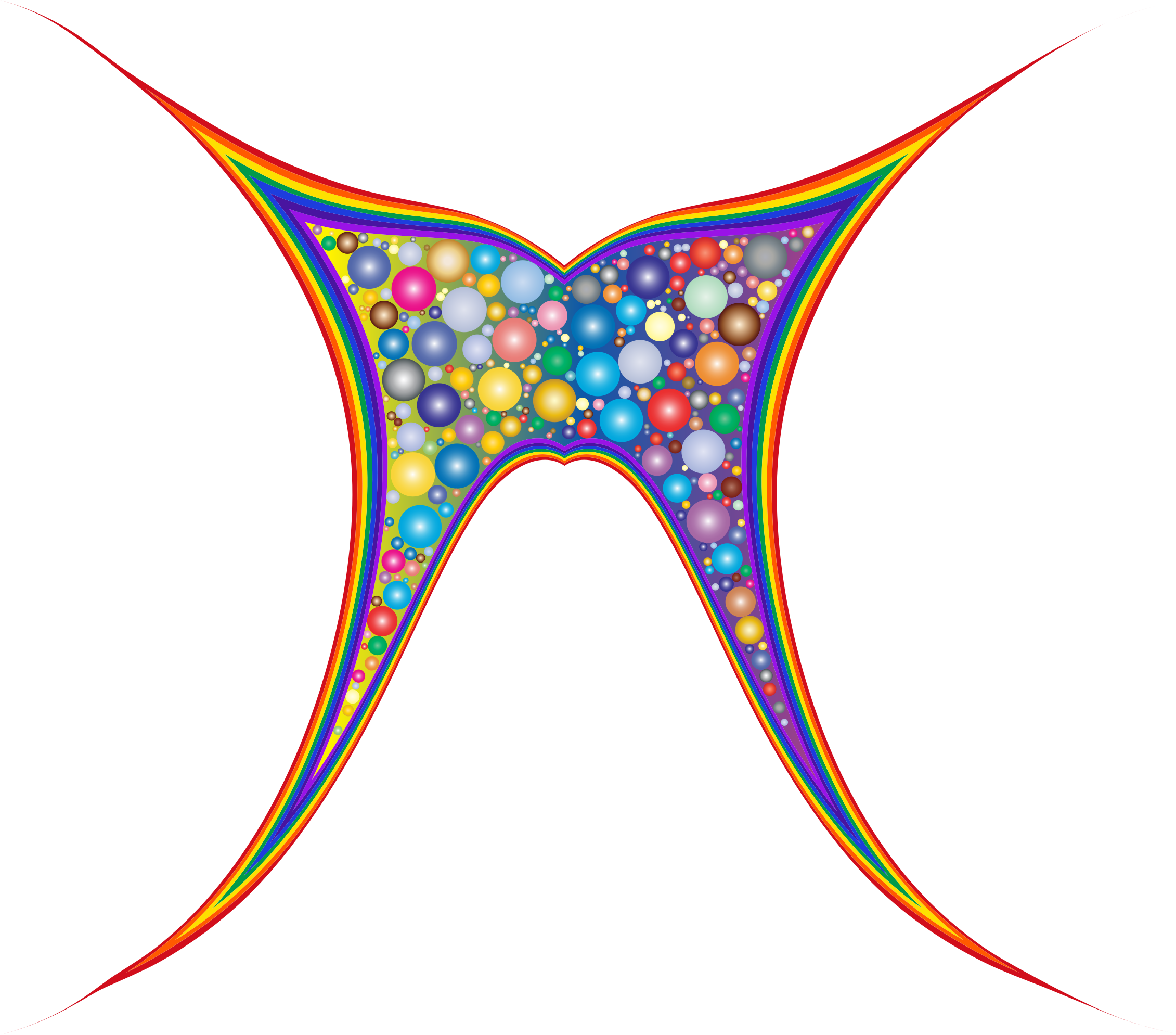 2261x1989 Abstract Rainbow Butterfly Icons Png