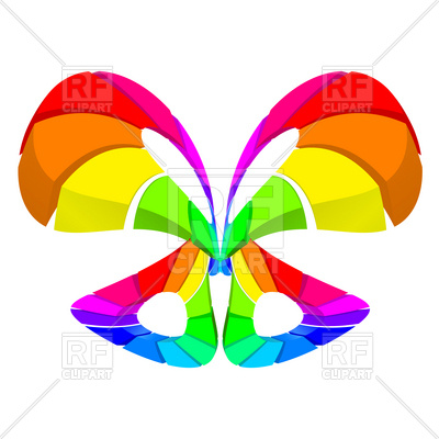 400x400 Abstract Colorful Butterfly Like Design Royalty Free Vector Clip