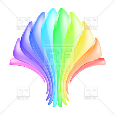 400x400 Abstract Shape Made Of Colorful Transparent Layers Royalty Free