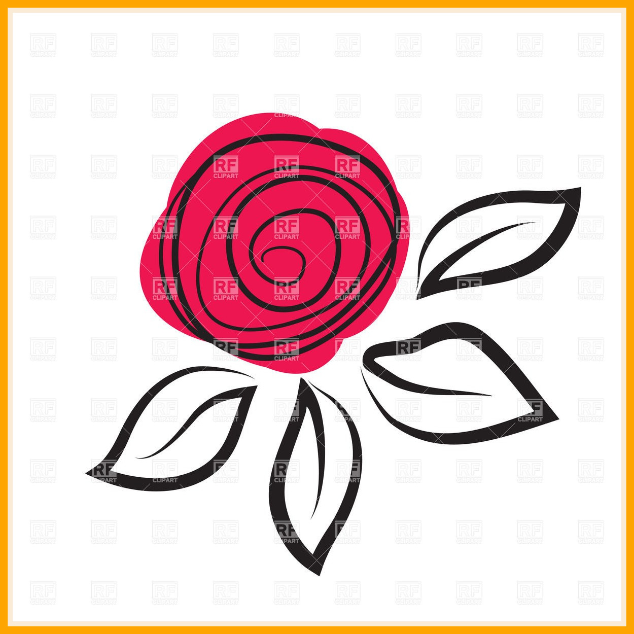 1250x1250 Awesome Abstract Rose Flower Royalty Vector Clip Art Image
