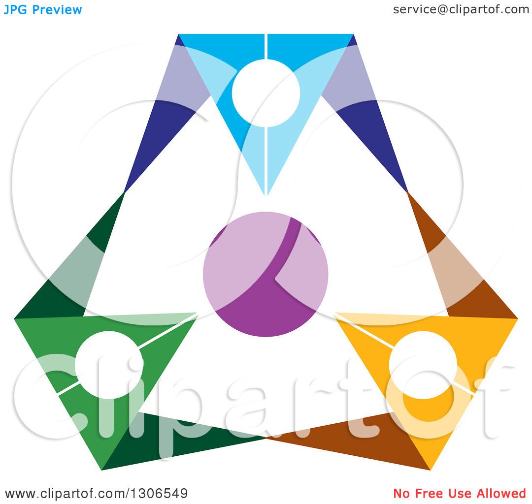 1080x1024 Clipart Of A Colorful Abstract Design Of A Circle Of People 2