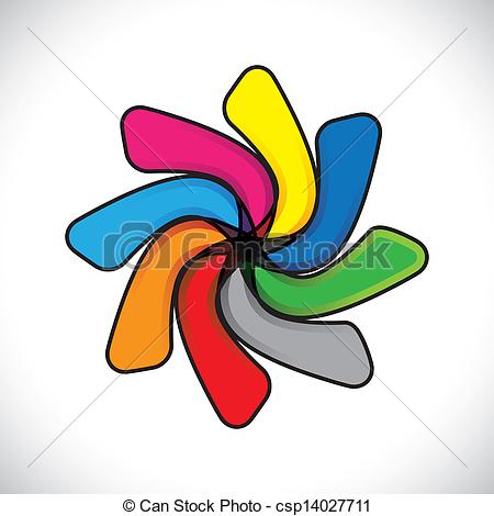 450x470 Abstract Colorful Child Toy Colgadura(Whirligig) Vector Vector
