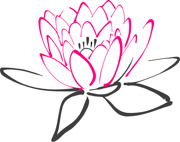 600x472 Pink Abstract Lotus Clip Art