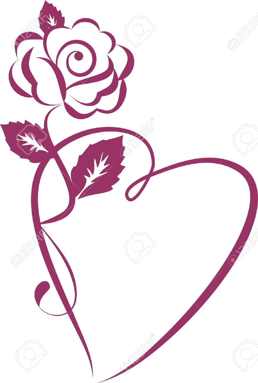 876x1300 Abstract Clipart Rose