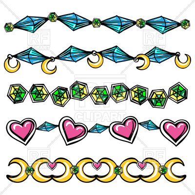 400x400 Hand Drawn Abstract Borders With Hearts And Diamonds Royalty Free