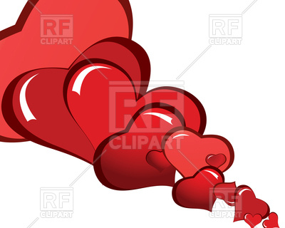 400x320 St. Valentine Day Abstract Background With Hearts Royalty Free