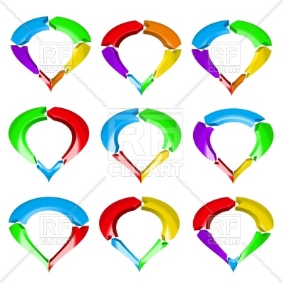 400x400 Abstract Arrows Forms And Shapes Royalty Free Vector Clip Art