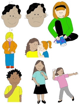 268x350 Kids In Action Verbs Illustrated Clip Art Bundle By Rebekah Brock