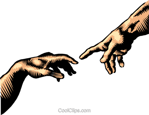 480x370 Hand Of God, The Creation Of Adam Royalty Free Vector Clip Art