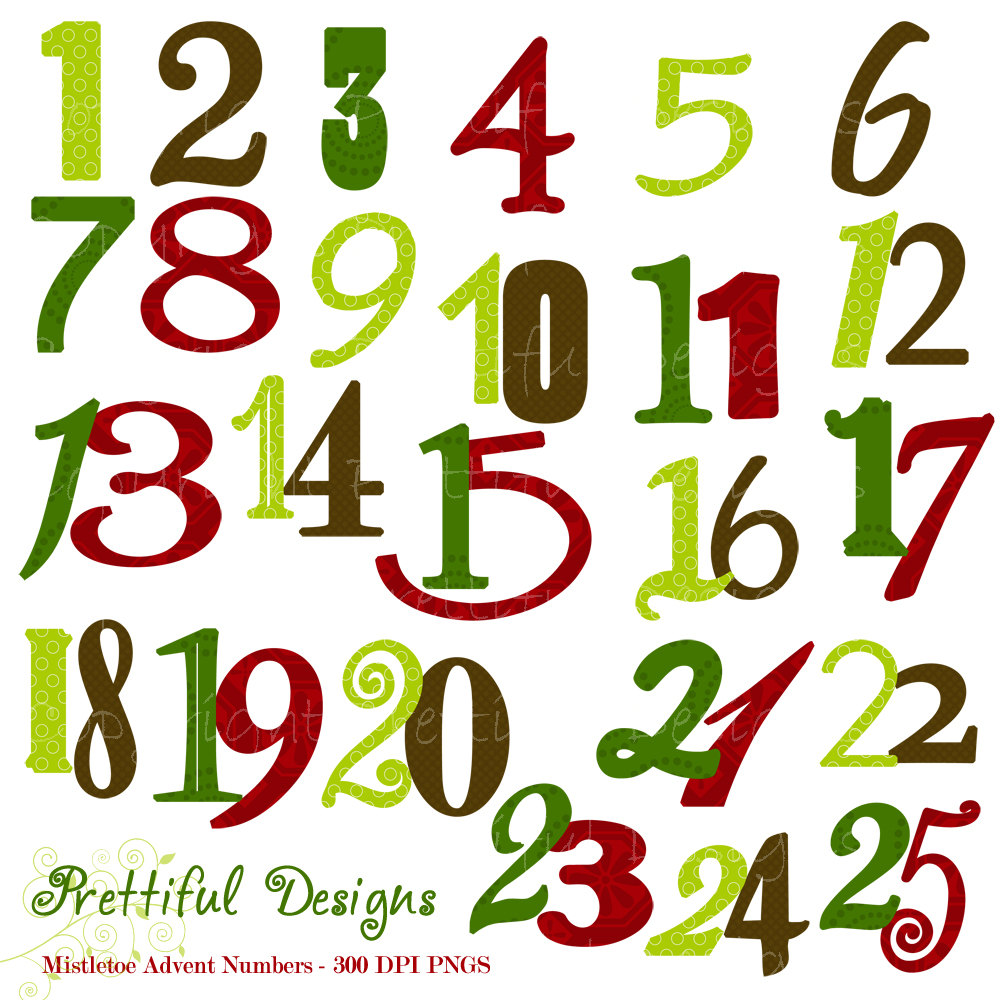 1000x1000 Christmas Numbers Clipart Illustration Of Christamas
