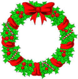 250x254 Christmas Wreath Clipart