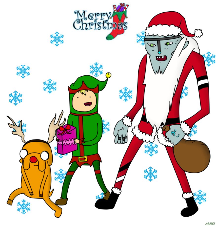 875x914 An Adventure Time Christmas By James7100