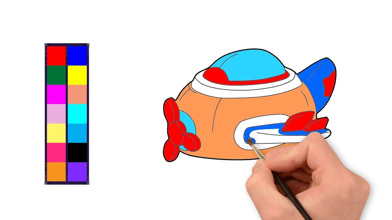 1280x720 Airplane Coloring Pages For Kids