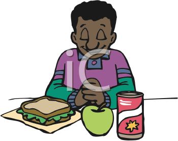 350x276 African American Boy Praying Before Eating Lunch