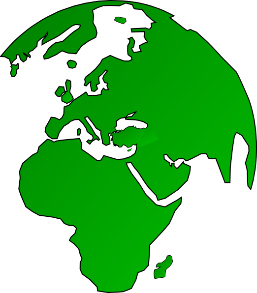 522x596 African Globe Map Green Clip Art