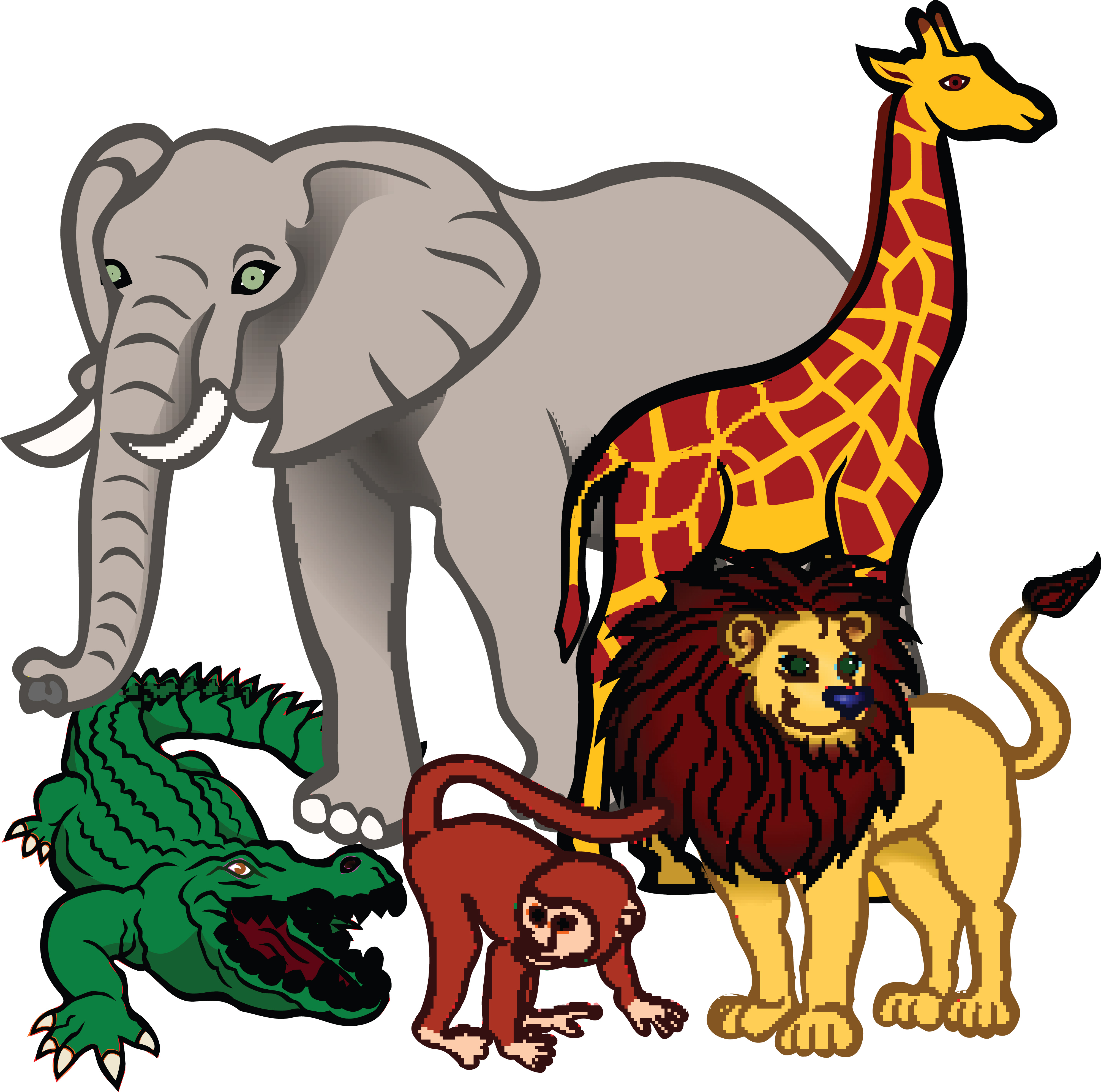 4000x3968 Free Clipart Of African Animals