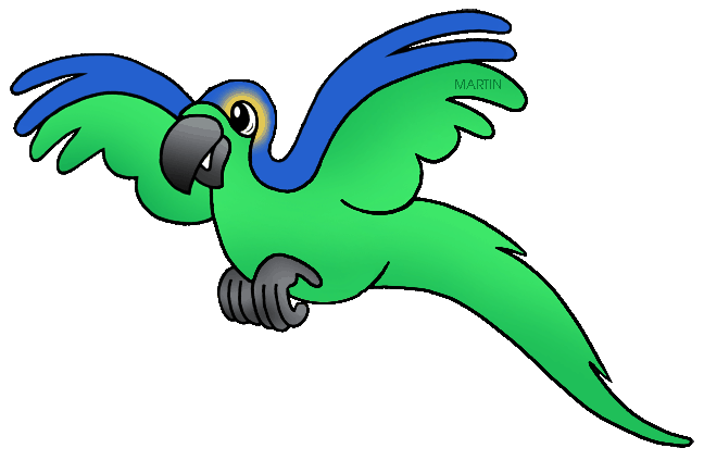 648x435 Animals Clip Art By Phillip Martin, Macaw
