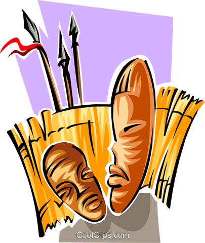 405x480 Native African Symbols One Royalty Free Vector Clip Art