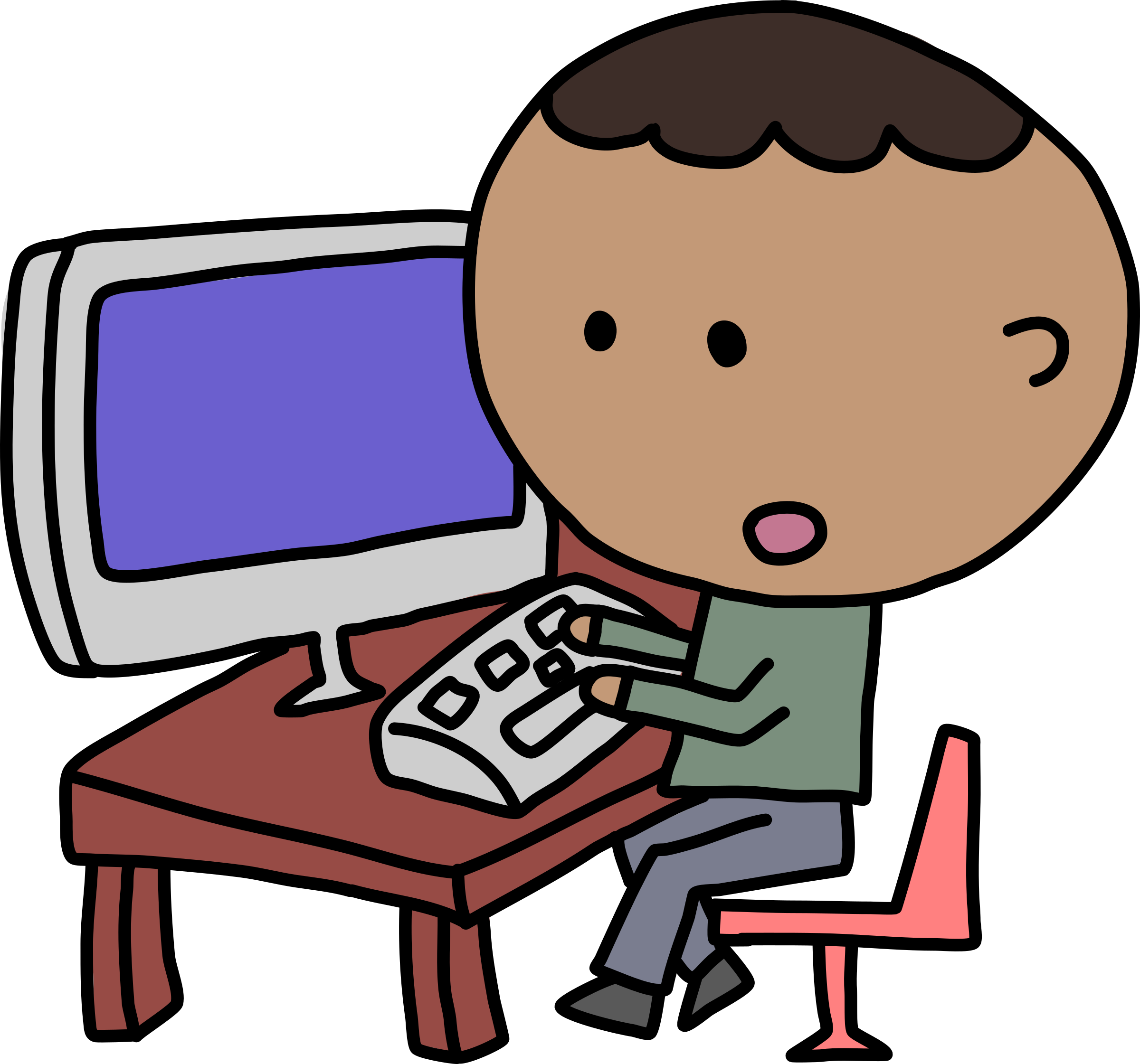 2400x2241 African Man And Computer Icons Png