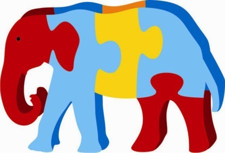 448x305 Elephant Clipart Puzzle