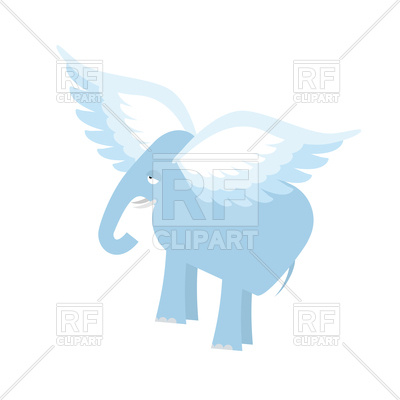 400x400 Flying Elephant Royalty Free Vector Clip Art Image