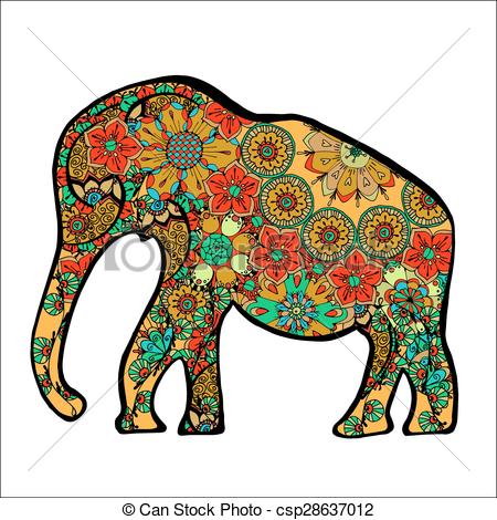 450x470 The Cheerful Elephant. The Silhouette Of The Elephant Collected