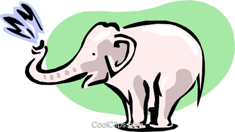 480x271 Elephant Squirting Royalty Free Vector Clip Art Illustration