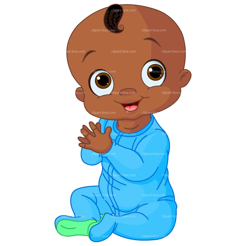 800x800 Black Baby Girl Clipart