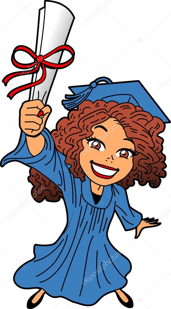 567x1023 Graduation Clipart Black Woman