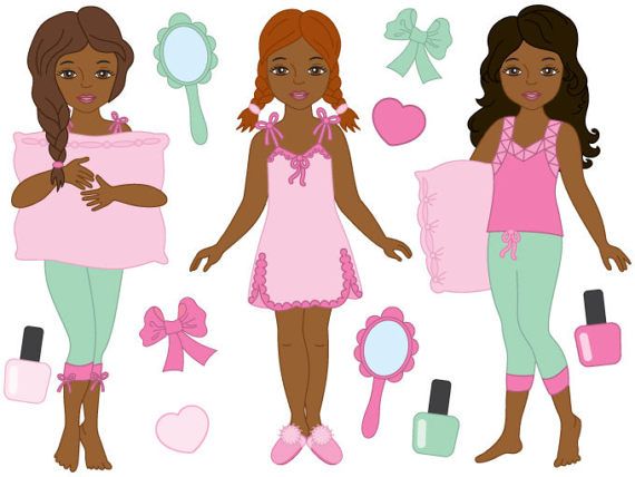 570x428 Pyjama Girl Clipart