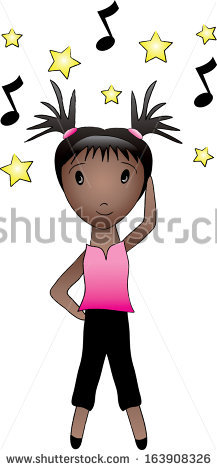 217x470 African American Girl Clipart With Pigtails