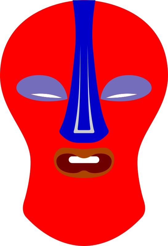 546x799 African Mask. Baluba, Zaire Clipart