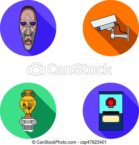 450x470 African Mask, Video Surveillance, Vase, Diamond Under